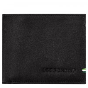 Black Men's Longchamp sur Seine Wallets | 258196-RXZ