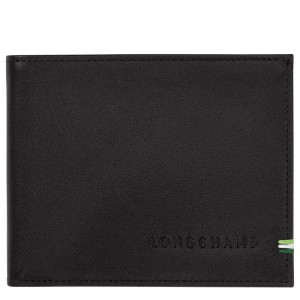 Black Men's Longchamp sur Seine Wallets | 209845-SRJ