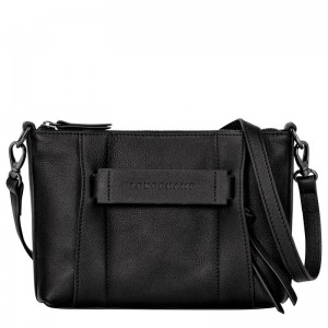 Black Women's Longchamp 3D S Crossbody Bags | 378041-KHZ