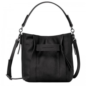 Black Women's Longchamp 3D S Crossbody Bags | 547106-EHN