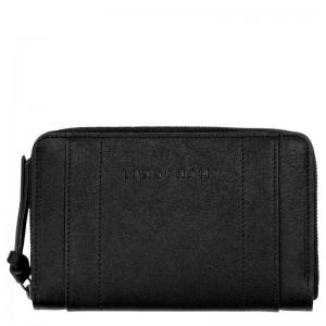 Black Women's Longchamp 3D Wallets | 904531-BOW