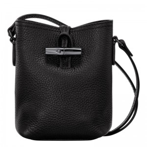 Black Women's Longchamp Roseau Essential XS Crossbody Bags | 618095-FOR