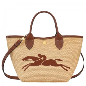 Brown Women's Longchamp Le Panier Pliage S Basket Bag | 078612-LCG