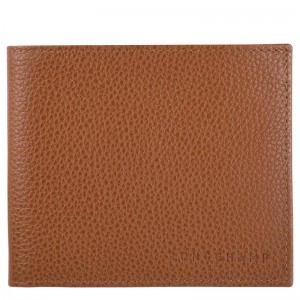 Caramel Brown Men's Longchamp Le Foulonné Wallets | 602873-HOD