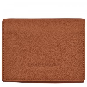 Caramel Brown Men's Longchamp Le Foulonné Wallets | 854763-PIT