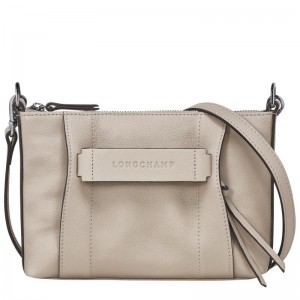 Clay Grey Women's Longchamp 3D S Crossbody Bags | 264083-QNJ