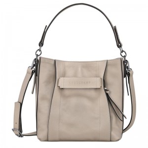 Clay Grey Women's Longchamp 3D S Crossbody Bags | 094726-AIO