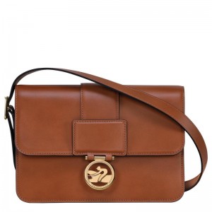 Cognac Brown Women's Longchamp Box-Trot M Crossbody Bags | 851426-ATP