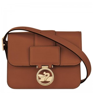 Cognac Brown Women's Longchamp Box-Trot S Crossbody Bags | 093865-MIT