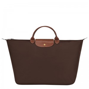 Ebony Brown Women's Longchamp Le Pliage Original S Travel Bags | 871206-BHX