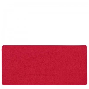 Love Red Women's Longchamp Le Foulonné Continental Wallets | 375198-GPS