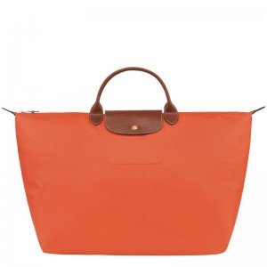 Orange Men's Longchamp Le Pliage Original S Travel Bags | 736145-QRY