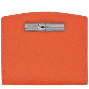 Orange Women's Longchamp Roseau Wallets | 954081-BHE