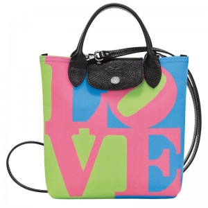 Pink Women's Longchamp x Robert Indiana XS Crossbody Bags | 514302-EID