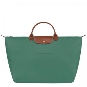 Sage Green Men's Longchamp Le Pliage Original S Travel Bags | 598023-SRP