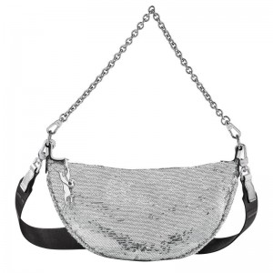 Silver Women's Longchamp Smile S Crossbody Bags | 821635-NVY