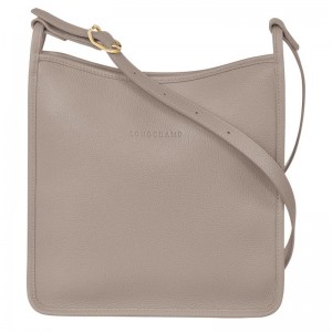 Turtledove Grey Women's Longchamp Le Foulonné M Crossbody Bags | 657129-CQV