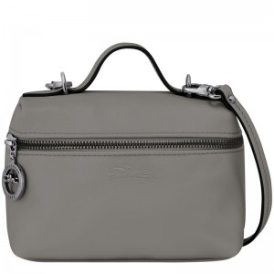 Turtledove Grey Women's Longchamp Le Pliage Xtra XS Vanity Crossbody Bags | 063978-RMN