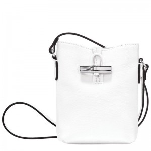 White Women's Longchamp Roseau XS Crossbody Bags | 379416-WAB