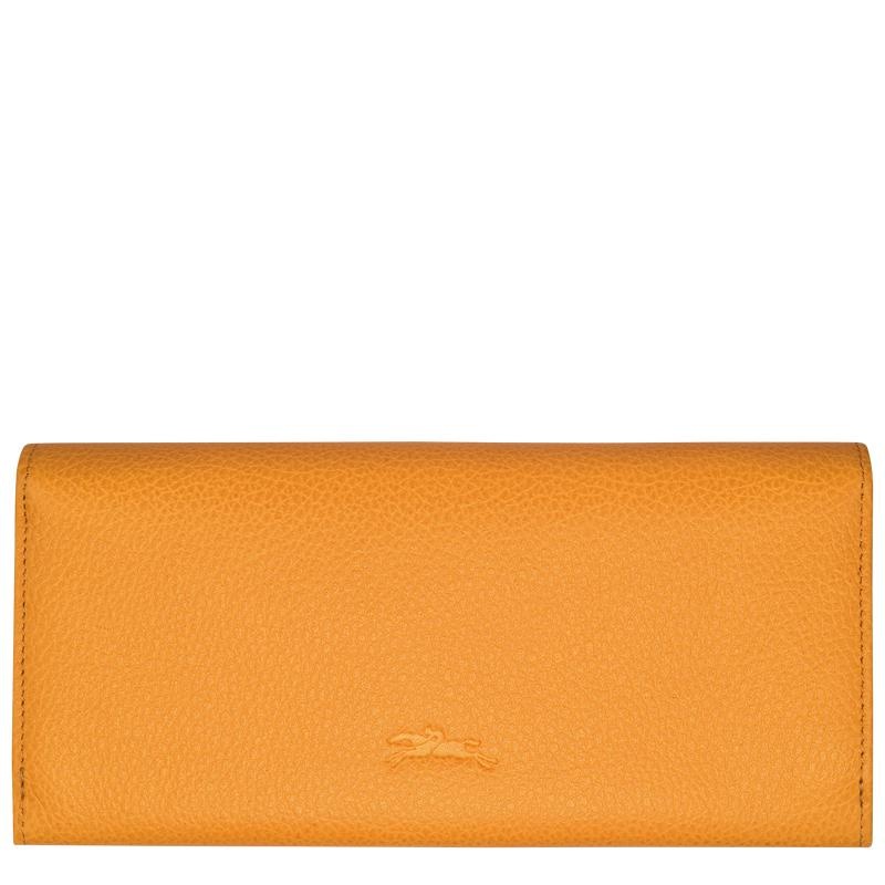 Apricot Orange Women's Longchamp Le Foulonné Continental Wallets | 037926-GQX