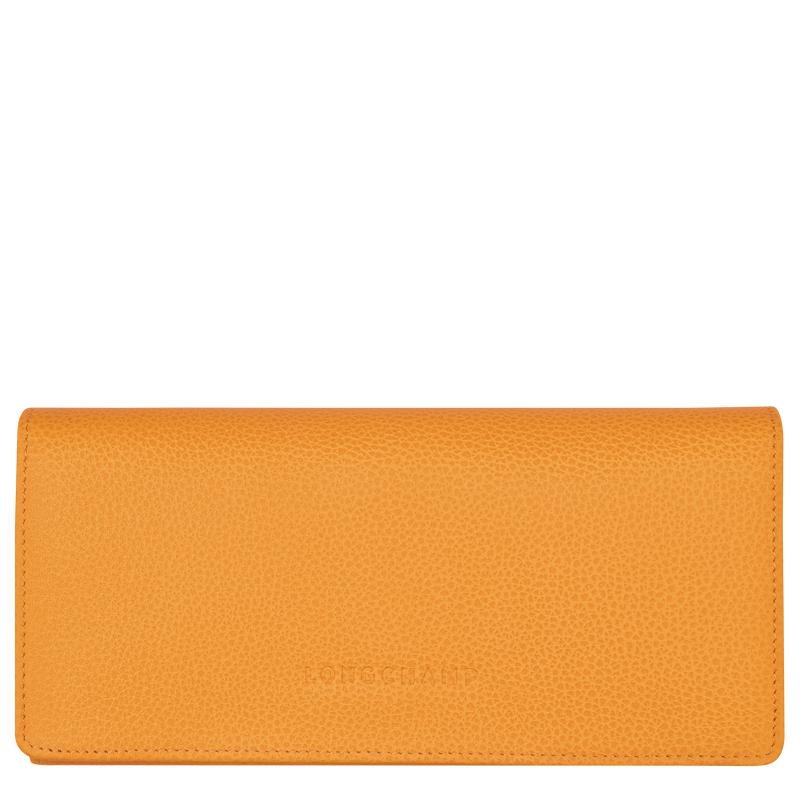 Apricot Orange Women\'s Longchamp Le Foulonné Continental Wallets | 037926-GQX