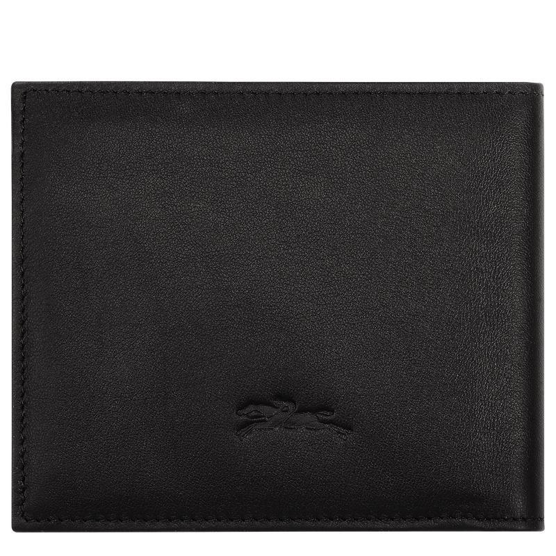 Black Men's Longchamp sur Seine Wallets | 258196-RXZ