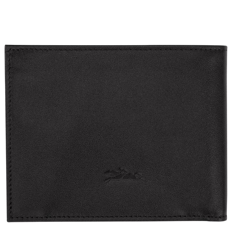 Black Men's Longchamp sur Seine Wallets | 209845-SRJ