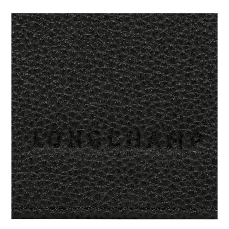 Black Women's Longchamp Le Foulonné Continental Wallets | 890461-QDB