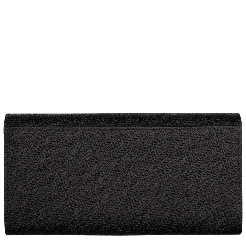 Black Women's Longchamp Roseau Continental Wallets | 283164-QTI