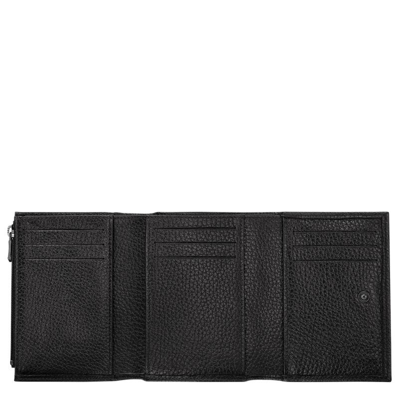 Black Women's Longchamp Roseau Essential Wallets | 963278-KUO