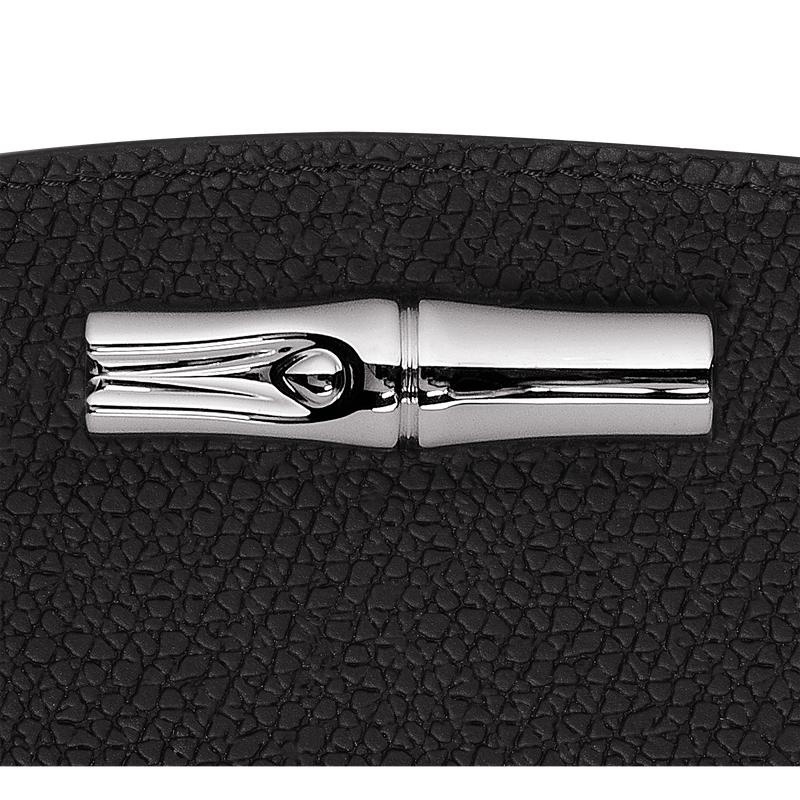 Black Women's Longchamp Roseau Wallets | 308259-QIZ