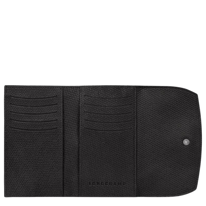 Black Women's Longchamp Roseau Wallets | 307816-CNJ