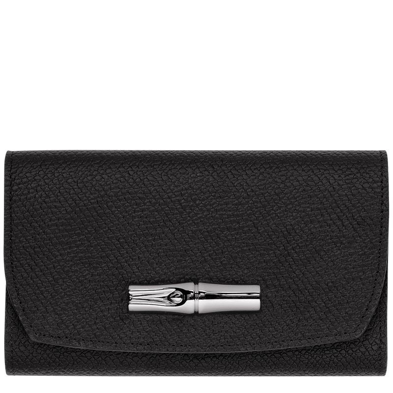 Black Women\'s Longchamp Roseau Wallets | 307816-CNJ