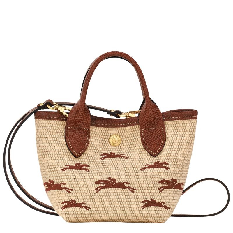 Brown Women's Longchamp Le Panier Pliage XS Basket Bag | 102596-XEN