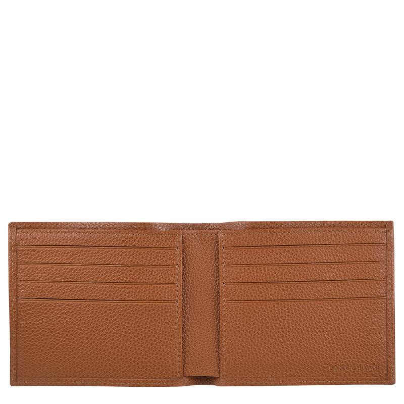 Caramel Brown Men's Longchamp Le Foulonné Wallets | 602873-HOD