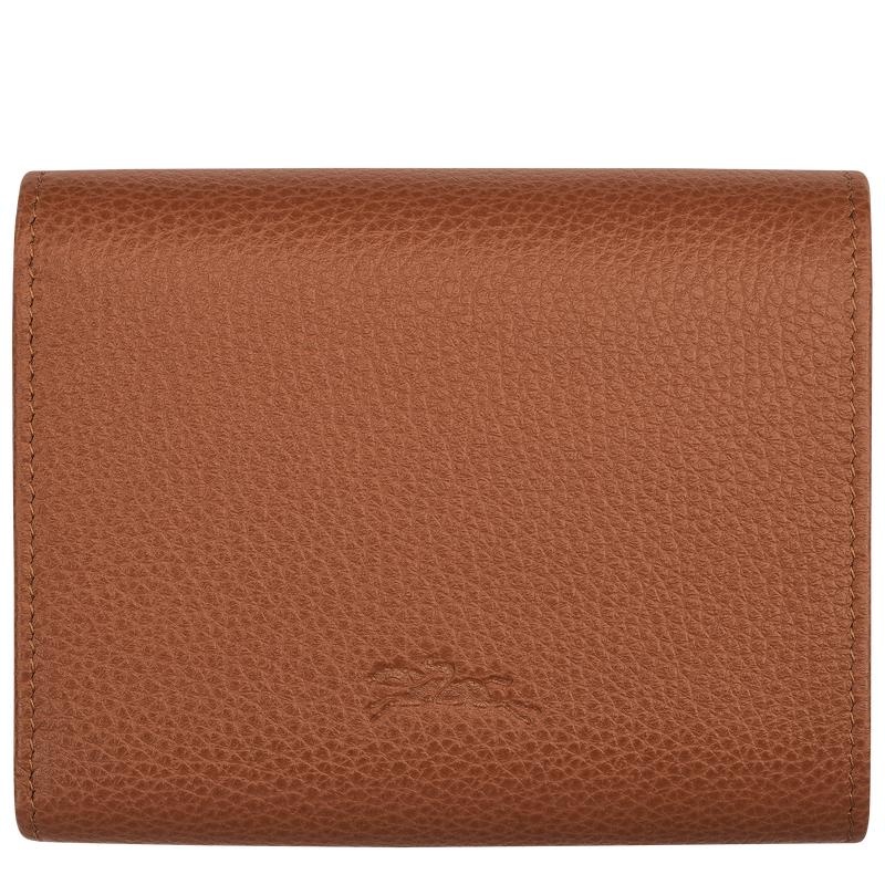 Caramel Brown Men's Longchamp Le Foulonné Wallets | 854763-PIT