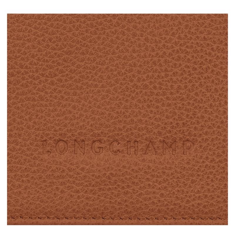 Caramel Brown Men's Longchamp Le Foulonné Wallets | 854763-PIT