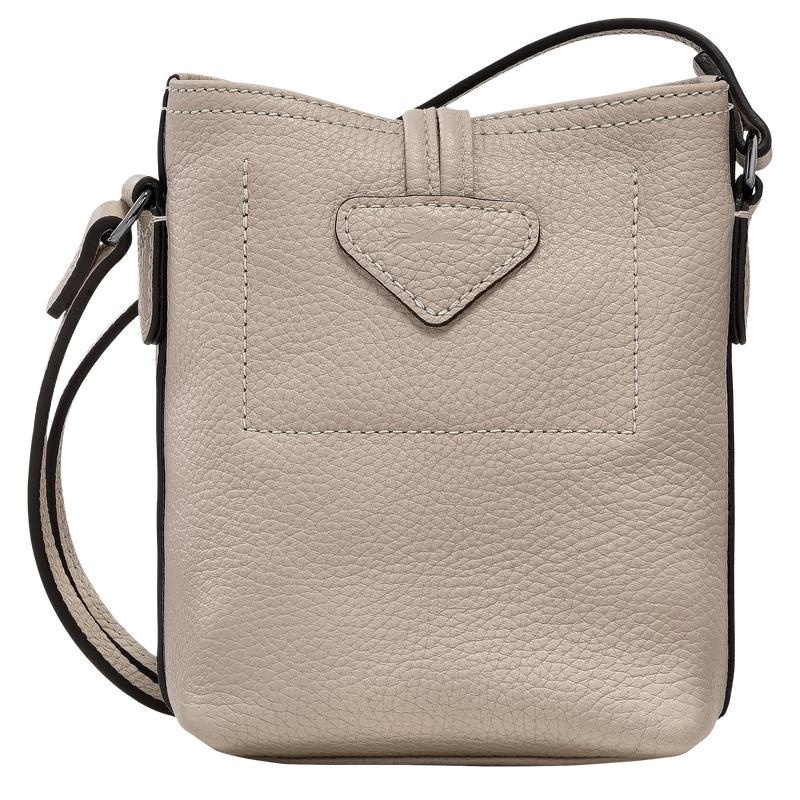 Clay Grey Women's Longchamp Roseau Essential XS Crossbody Bags | 815237-VUO