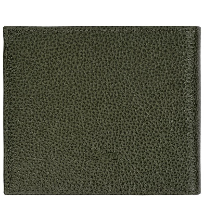 Khaki Men's Longchamp Le Foulonné Wallets | 105638-NSK