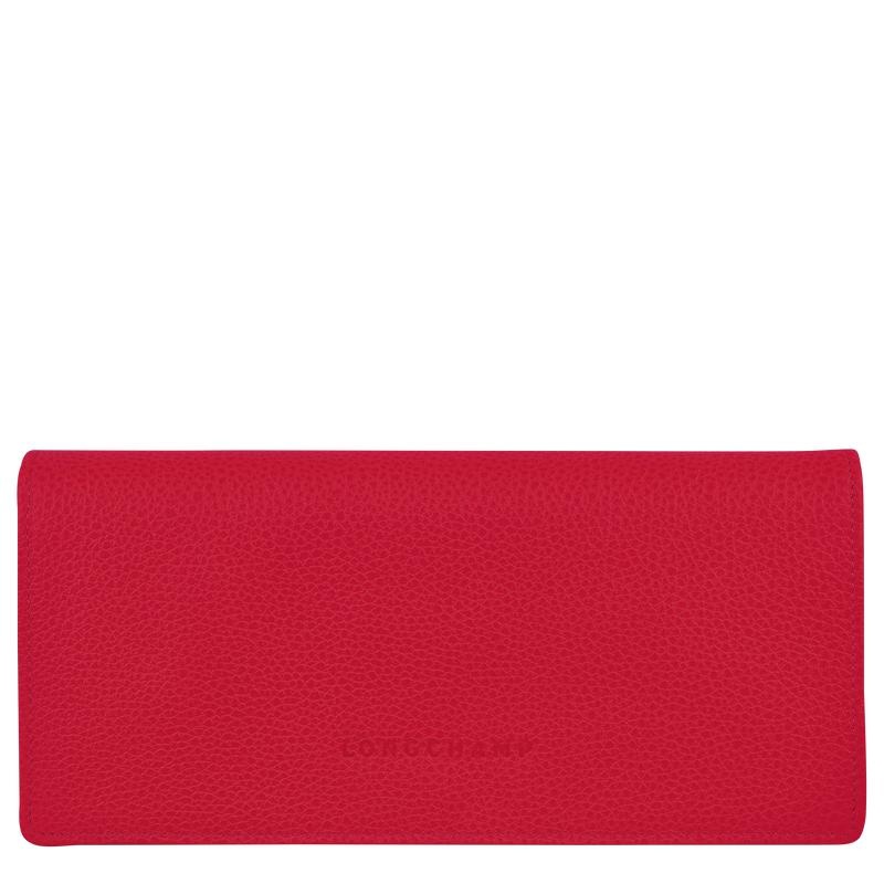 Love Red Women\'s Longchamp Le Foulonné Continental Wallets | 375198-GPS