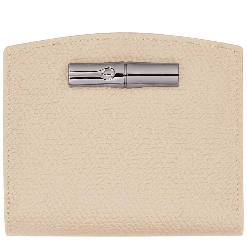 Paper White Women\'s Longchamp Roseau Wallets | 203964-MAK