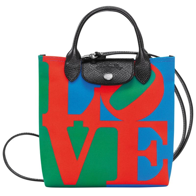 Red/Navy Women\'s Longchamp x Robert Indiana XS Crossbody Bags | 295061-LOH