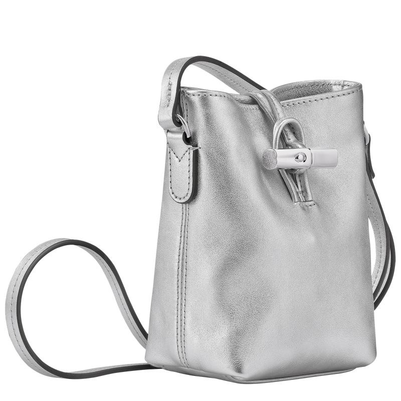 Silver Women's Longchamp Roseau XS Crossbody Bags | 712498-SQF