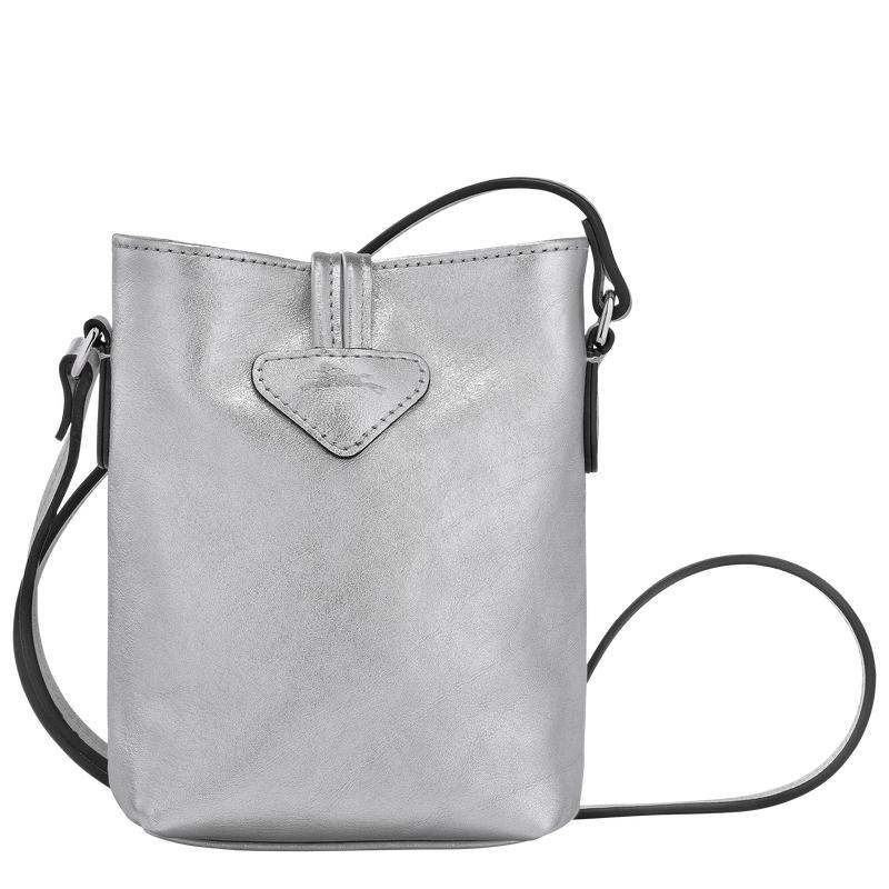 Silver Women's Longchamp Roseau XS Crossbody Bags | 712498-SQF