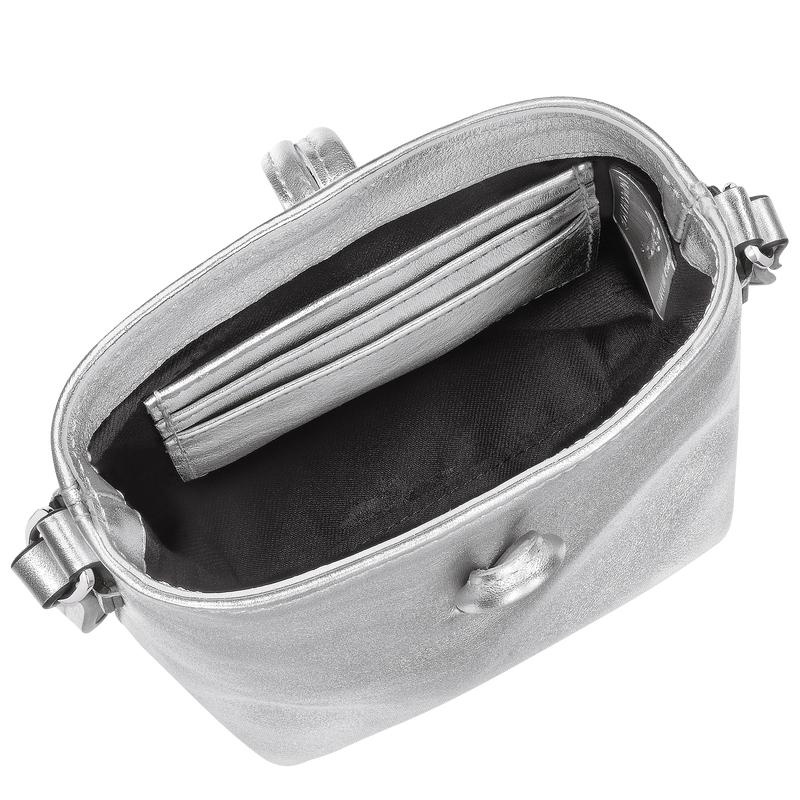 Silver Women's Longchamp Roseau XS Crossbody Bags | 712498-SQF