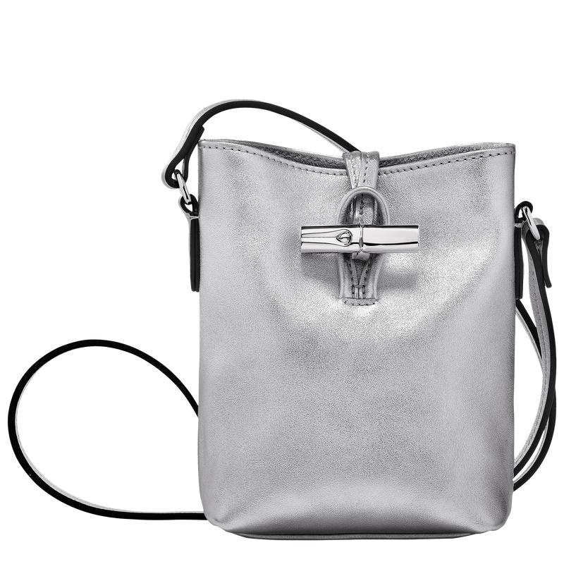 Silver Women\'s Longchamp Roseau XS Crossbody Bags | 712498-SQF