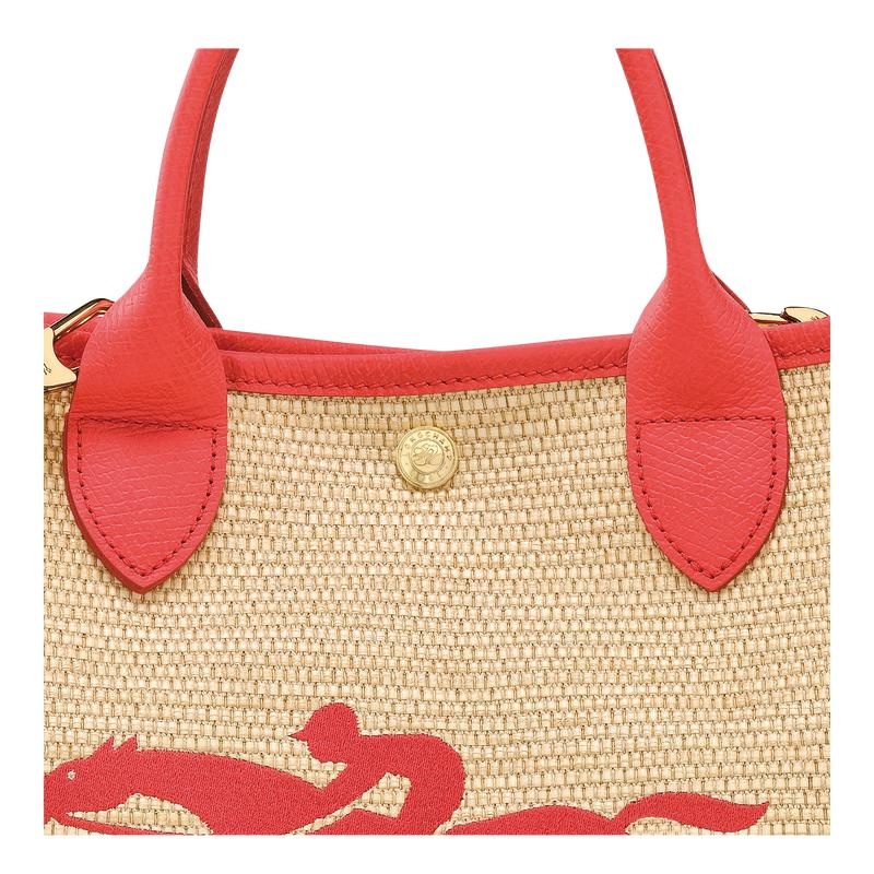 Strawberry Red Women's Longchamp Le Panier Pliage S Basket Bag | 401736-WTH