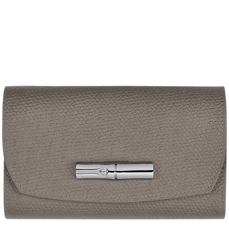 Turtledove Grey Women\'s Longchamp Roseau Wallets | 627904-XWL