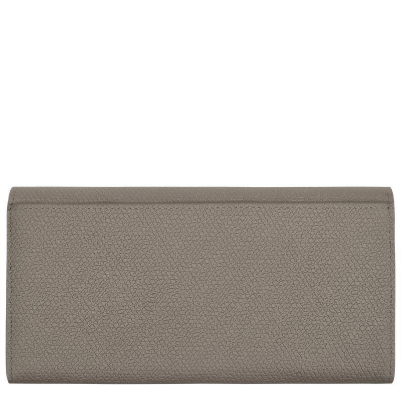 Turtledove Grey Women's Longchamp Roseau Continental Wallets | 607213-HEA