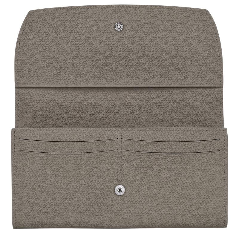 Turtledove Grey Women's Longchamp Roseau Continental Wallets | 607213-HEA